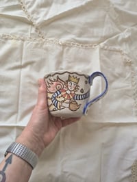 Image 1 of Hand painted stoneware mugs