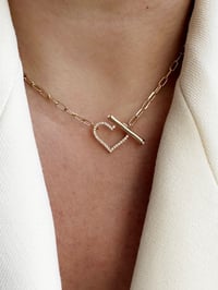 Image 1 of Collier Inconditionnel coeur zircons