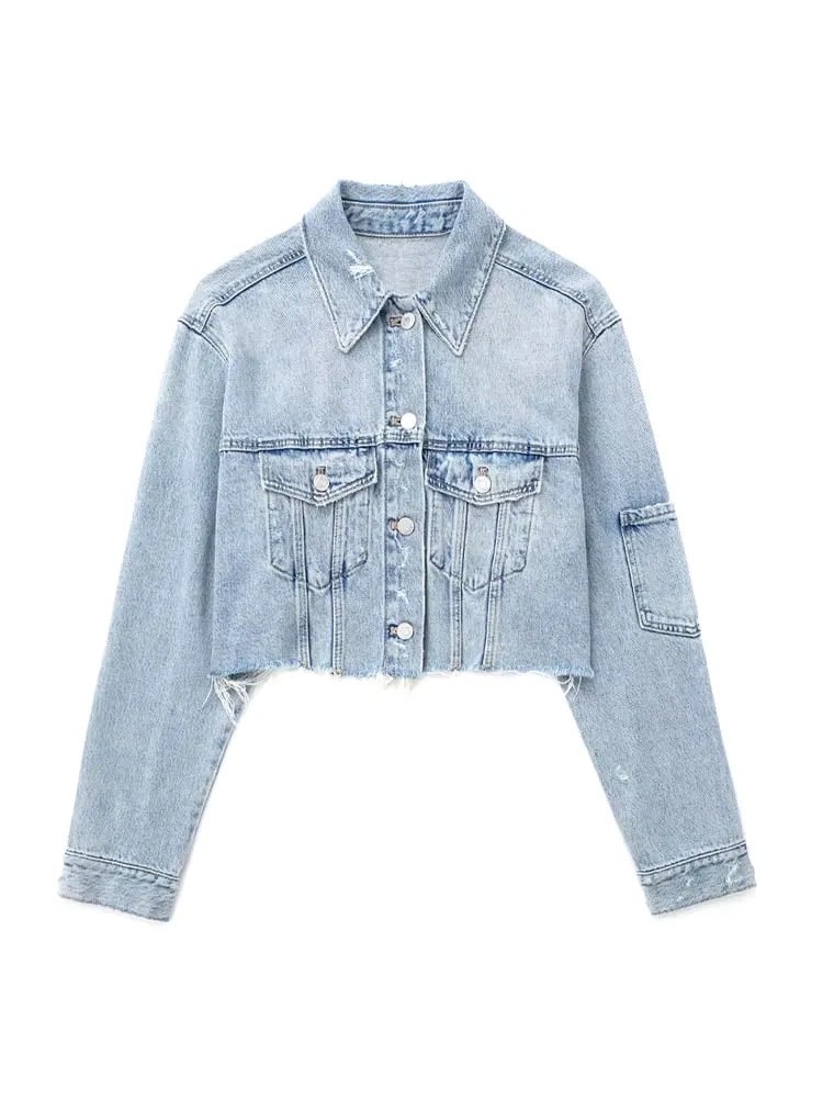 Image of 'Cropped Denim Jacket'