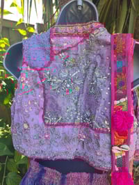 Image 16 of Mini cropped Mykonos Jeweled Waistcoat- pink upto size 10