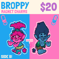 Image 2 of [PRE-ORDER] TROLLS — Broppy Magnet Charms