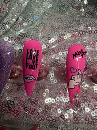Image 3 of  Valentine’s Day stiletto  gel press on nails 