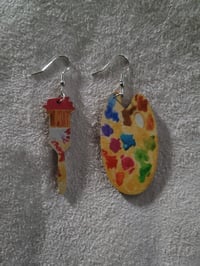 Image 3 of Paint Artist Style Earrings