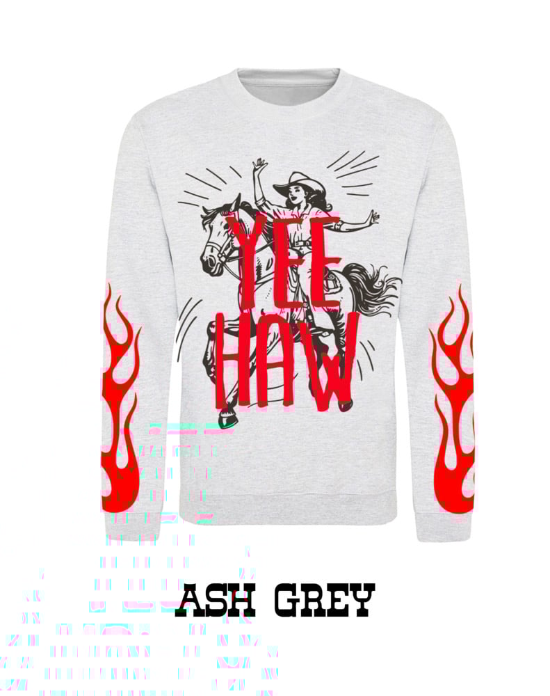 Image of Yeehaw up in flames sweater 