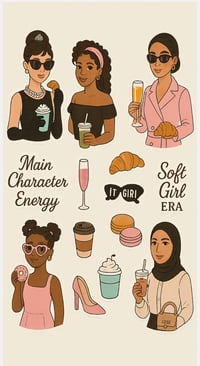 Image 1 of Manifest and Mimosas Sticker Set 