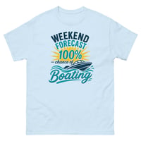 Image 5 of Weekend Forecast 100% Chance of Boating Summer Lake T-Shirt