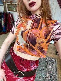 Image 4 of Tangerine Mesh Top