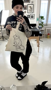 Image 2 of Rat tote bag