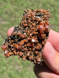 Image 4 of Vanadinite On Black Barite Specimen #2548