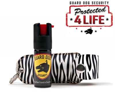 Image of Guard Dog Stylish Keychain Pepper Spray-Zebra 