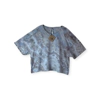 Image 1 of 3XL Crop Tee in Muted Sandstone Geode Ice Dye