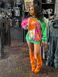 Image 1 of Patchwork Graphic Sweater