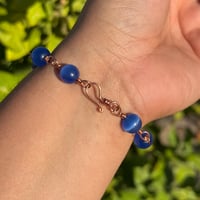 Image 2 of Blue Cats Eye Bracelet 💙