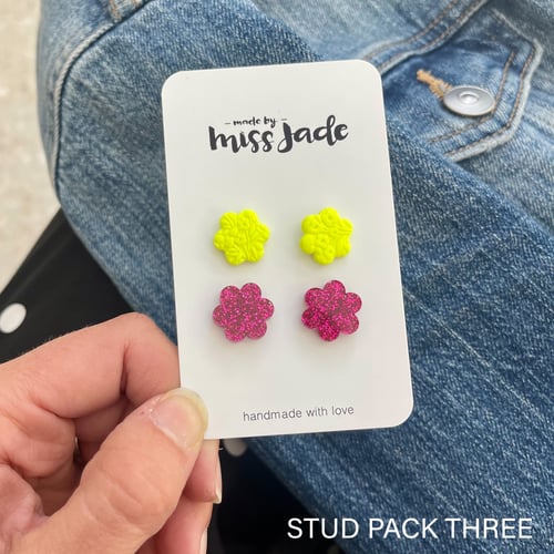 Image of Double Petal Stud Packs