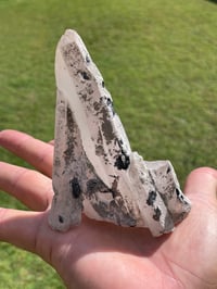 Image 5 of Mongolian Quartz with Calcite and Hematite Flowers #1617