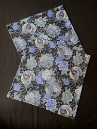 Image 5 of Sayagata & Cranes Blue Pillow cases (Pair)