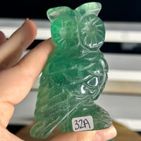 Image 2 of Green Fluorite Owl