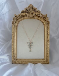 Image 1 of Crystal glass butterfly necklace 
