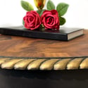 Georgian styled Pie Crust Table black and gold 