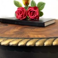 Image 3 of Georgian styled Pie Crust Table black and gold 