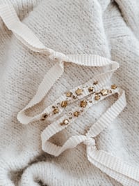 Image 1 of beaded star headband - white