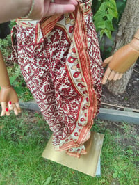 Image 6 of Pasha Co ord set top and frill wrap skirt - Brown