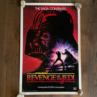 STAR WARS 1983 ADVANCE TITLE  "REVENGE OF THE JEDI"  27x41 ORIGINAL  Movie Poster !