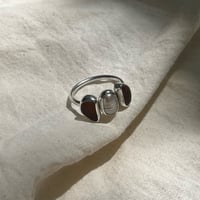 Image 3 of PEARL/AMBER SCORCH RING (P)