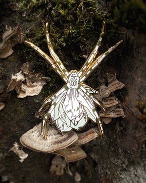 Sage Orb Weaver Pin