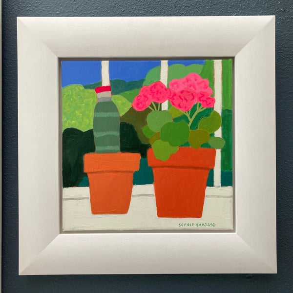 Image of Cactus and Geranium at the Hepworth, St Ives