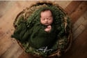 Olive Green Newborn Bonnet Wrap & Layer Photography Prop Set