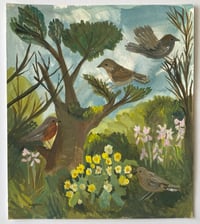 Birds, primroses and lady’s smock