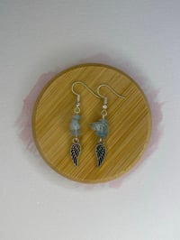 Image 1 of Aquamarine Wing Earrings