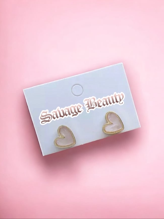 GOLD HEART STUDS
