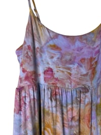 Image 5 of L Jersey Knit Long Sundress in Muted Warm Watercolor Ice Dye