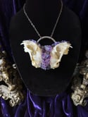 Amethyst Bisected Cat Skull - Necklace