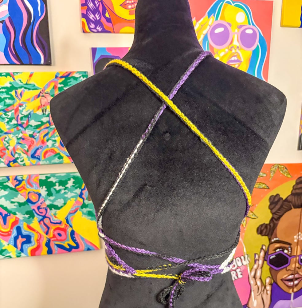 Image of Nonbinary Pride Flag Bralette