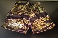 Image 1 of EXTRAS Tiger Camo Breedhate Embroidered Mesh Shorts