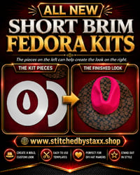 Short Brim Fedora Template