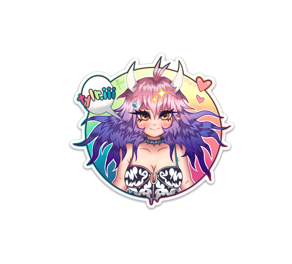 Image of “MURASAKI” Anime Girl Sticker 