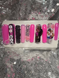 Image 1 of “Choose Your Style: Long Square photo Gel Press-On Nails  medium square or stiletto 