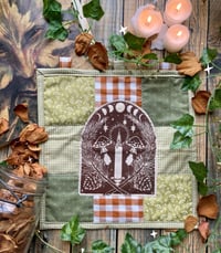 Image 1 of forest witch  quilted wall hanging