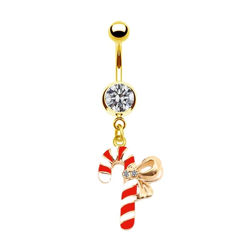 Candy Cane Belly Ring