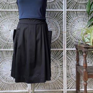Image of Black sateen Lola skirt