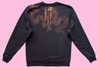Image 2 of “ELEMENTS” CUSTOM BLEACH PAINTED PULLOVER SWEATSHIRT MEDIUM