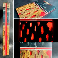 Image 1 of Mammoth Tusk & Cholla Cactus GLOW Segmented Knife Scales