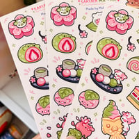 Image 3 of Matcha Sakura Sticker Sheet