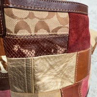 Image 5 of Vintage Coach Holiday Patchwork Tote