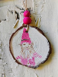 Image 2 of Trio of paintings on wood rounds