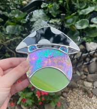 Image 3 of Stained Glass Goth Mushroom Frog